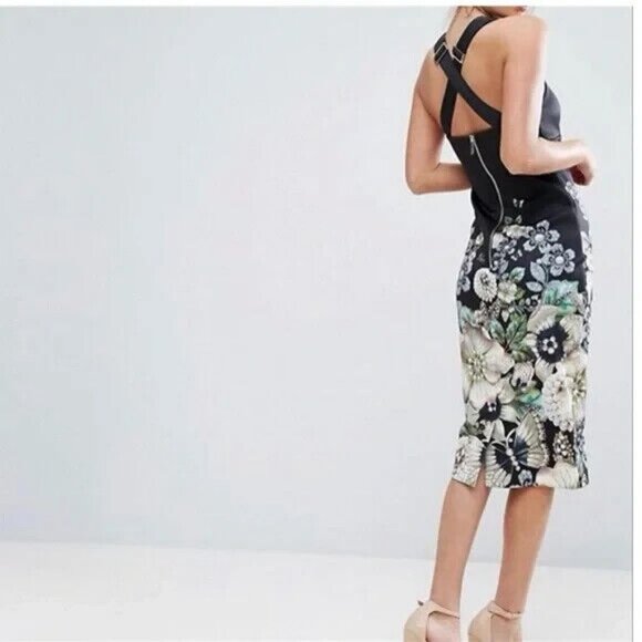 BNWT TED BAKER LONDON- JAYER Gem Gardens bodycon dress - Picture 4 of 15